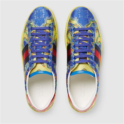 gucci new ace mens flower|gucci ace low top sneakers.